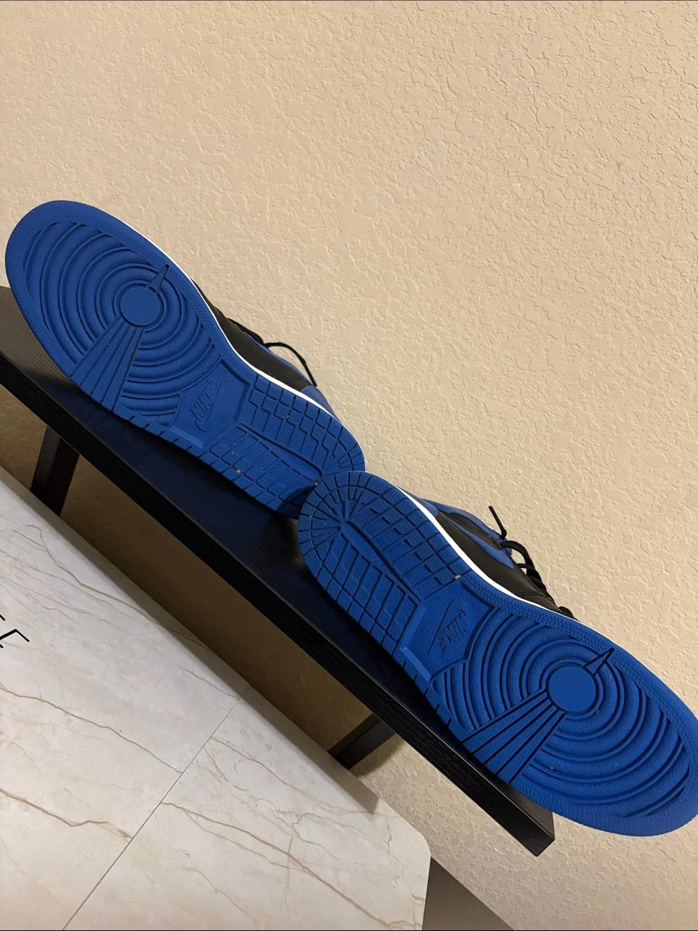 Nike Kids Black and Blue High-Top Sneakers
